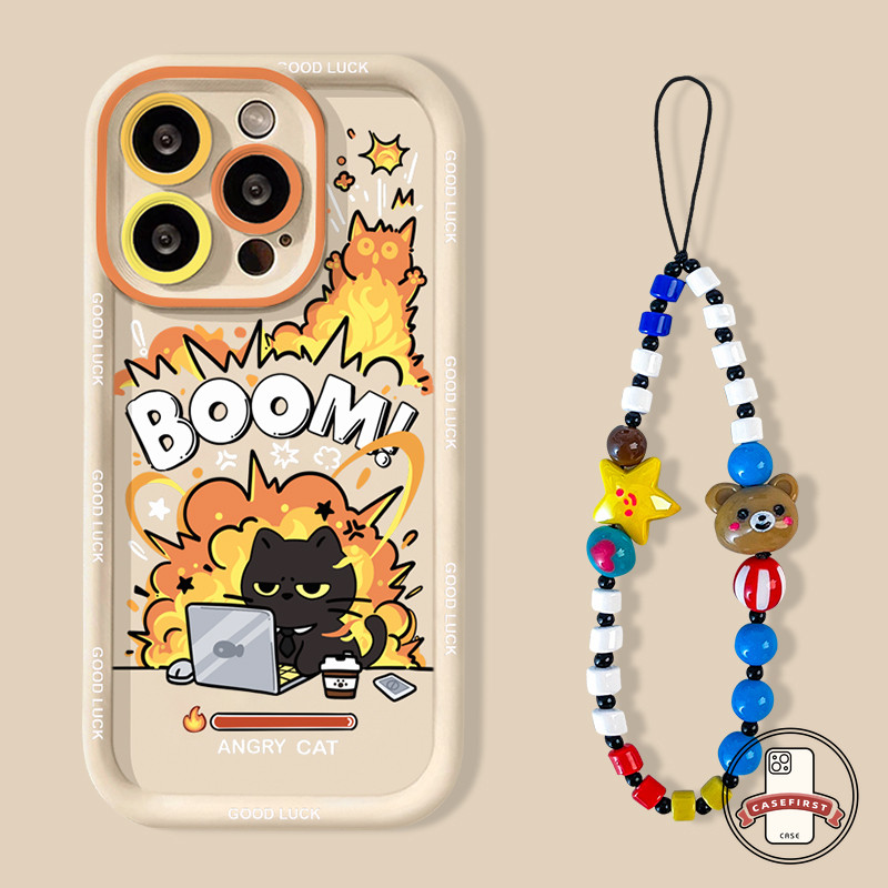 การ์ตูนน่ารักกำไลลูกแมวบ้างานข้อมือนุ่ม เคส Redmi 13C 9C 9A 12 10A 12C A1 10 10C Note 12 11s 11 10s 13 10 Pro POCO X5