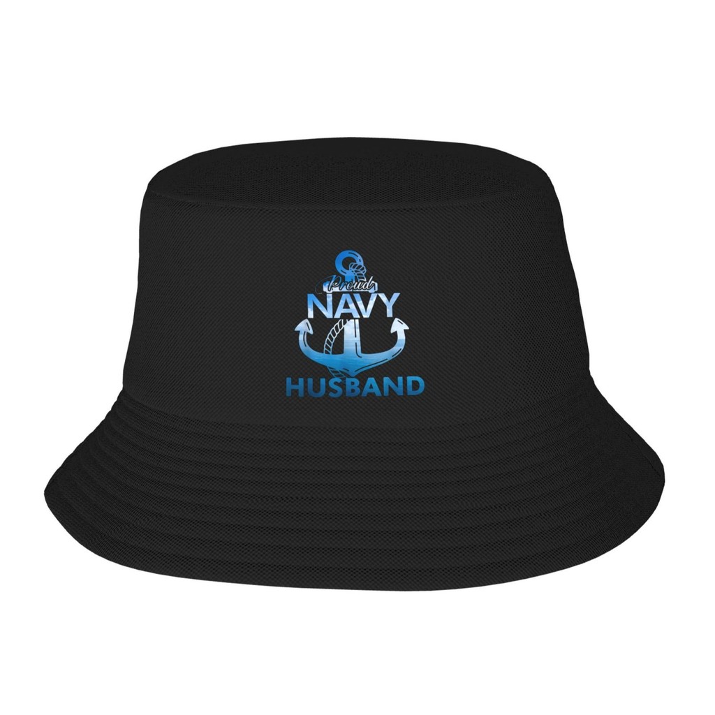 Proud Navy Husband Fisherman Hat Bucket Hat