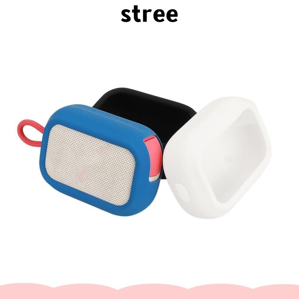 Stree ป้องกัน ,ซิลิโคนป้องกันรอยขีดข่วนแบก,แบบพกพากันกระแทกกันฝุ่นถุงเก็บลําโพงกันลื่นสําหรับ SoundCore เลือก 4 Go Travel