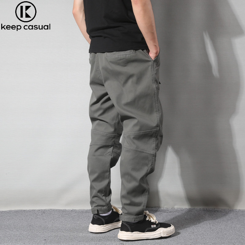 『Keep Casual』 Men's Tapered Overalls Straight Leg Loose Casual Pants - รูปที่ 2
