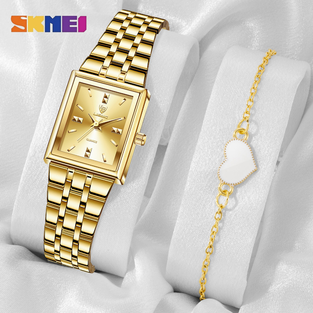 Liebig Jam Tangan Perempuan นาฬิกาควอตซ์นาฬิกาสแตนเลสกันน้ําประณีต High-End ladyS นาฬิกา L1059