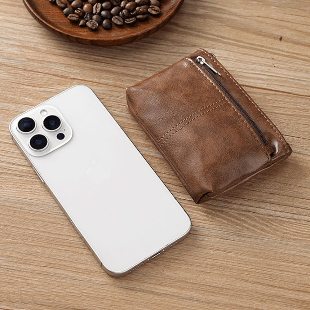 กระเป๋าใส่เหรียญ โคลินา115,กระเป๋าสตางค์วินเทจศูนย์สีทึบ,กระเป๋าใส่บัตรหนัง ปู่ ซิป