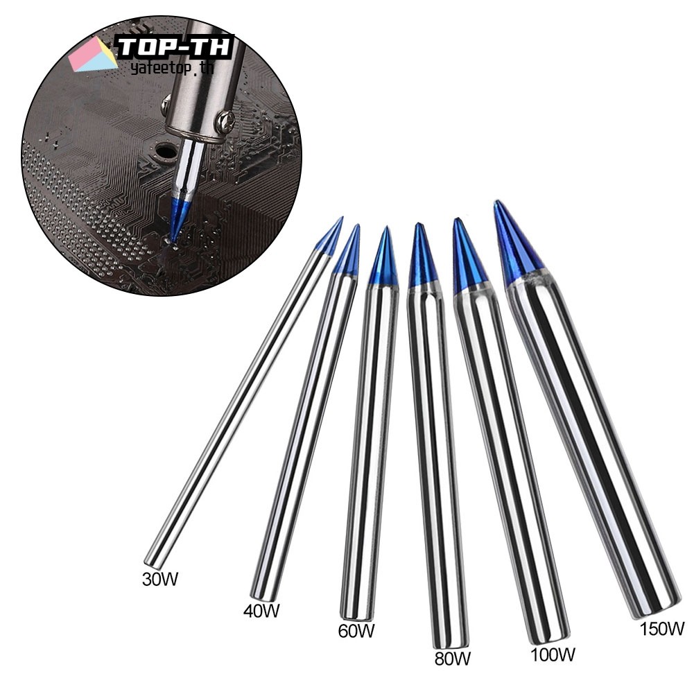 สต็อกพร้อม 30-150ว เคล็ดลับเชื่อมแหลมสีน้ําเงินหัวแร้งความร้อนภายนอก -บัดกรีฟรี