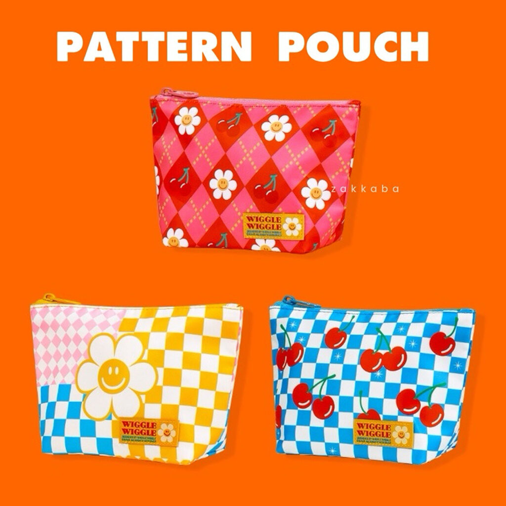 ลดเพิ่ม100 เหลือ350 ใน live / Wiggle Pattern Pouch / กระเป๋าใส่ของพิมพ์ลาย