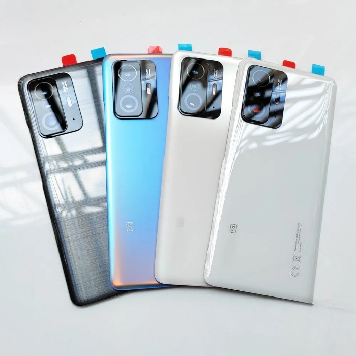 ฝาครอบกระจกด้านหลังสําหรับ Xiaomi 11T Pro 5G ด้านหลังเปลี่ยนแบตเตอรี่, ฝาครอบด้านหลัง Mi11T พร้อมเลนส์กล้อง
