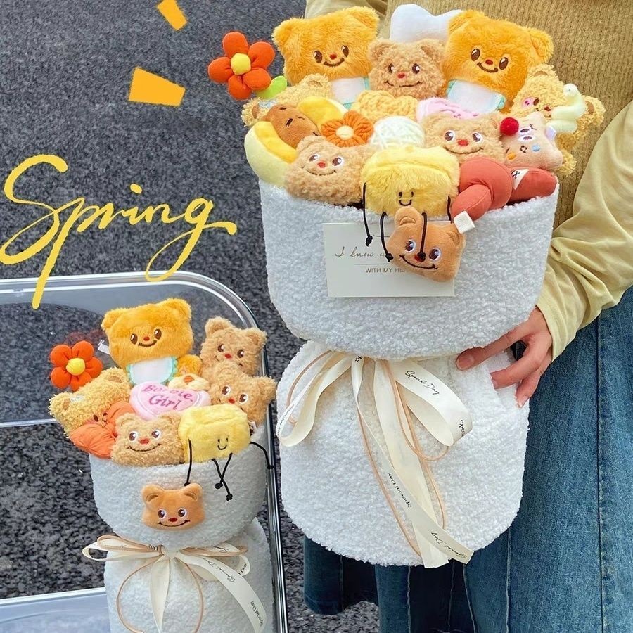 CHEF MADE Butter bear ไทยแลนด์ เนยหมี ตุ๊กตา ช่อดอกไม้ กาตูน ผู้หญิง ของขวั วันเกิด จบการศึกษา วันวาเลนไทน์ น่ารัก