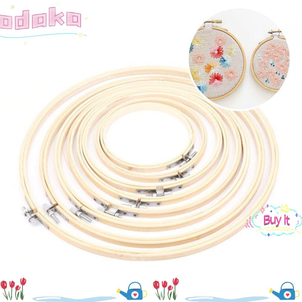 Odaka เย็บปักถักร้อย Hoop Needle craft เครื่องมือเย็บผ้าไม้ไผ่แฮนด์เมด