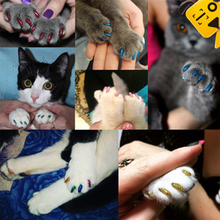 โมลัมโบ แฟชั่นสัตว์เลี้ยงเล็บครอบคลุมแมวเล็บศิลปะกรงเล็บครอบ…