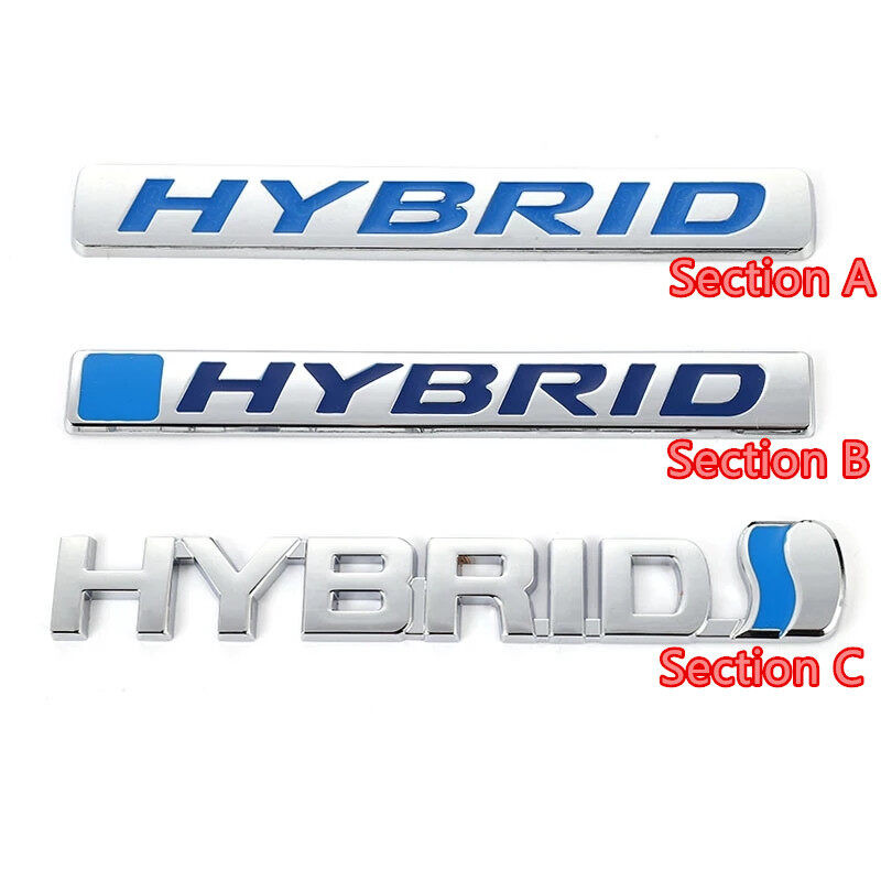 3d โลหะ Hybrid รถสติกเกอร์ป้ายสัญลักษณ์สําหรับ Hybrid โลโก้ Toyota รถอุปกรณ์เสริม