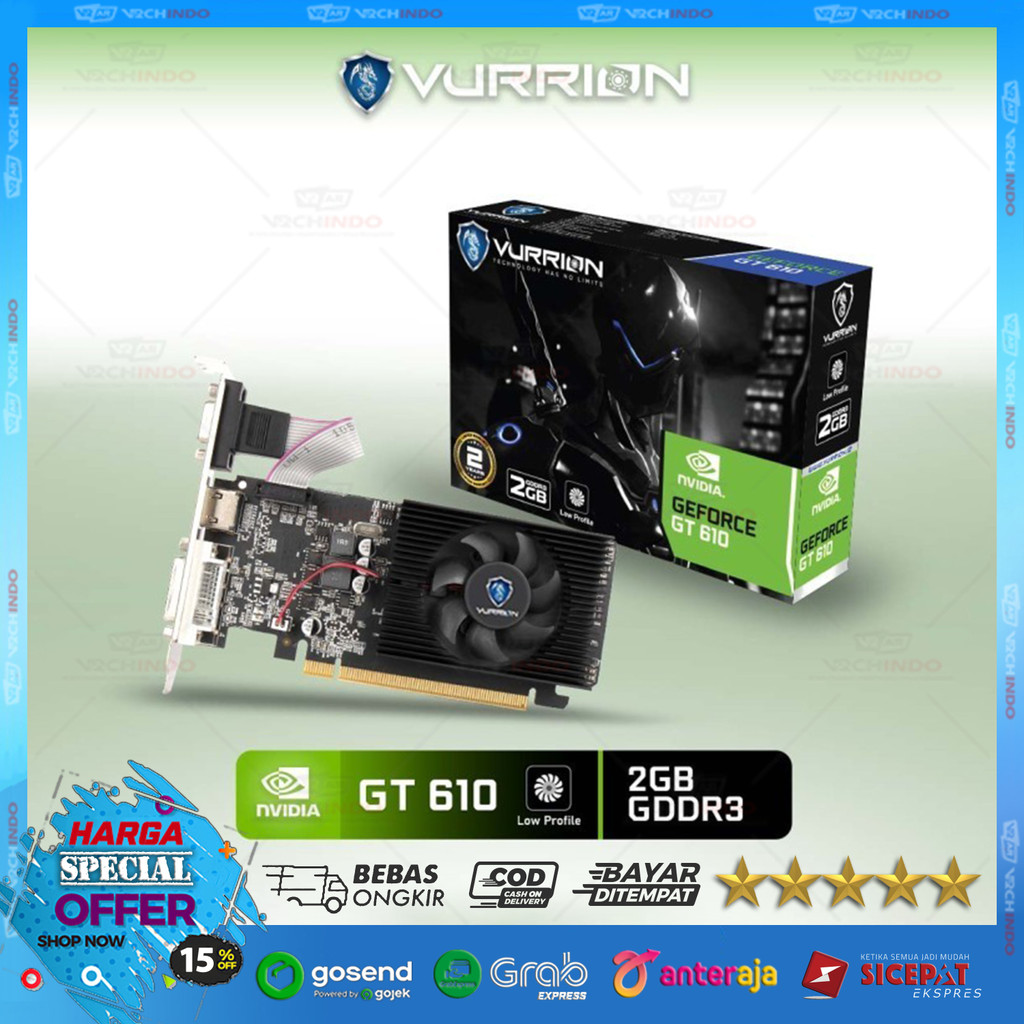 VURRION GEFORCE GT 610 2GB DDR3 - VGA CARD GT 610 2GB !!