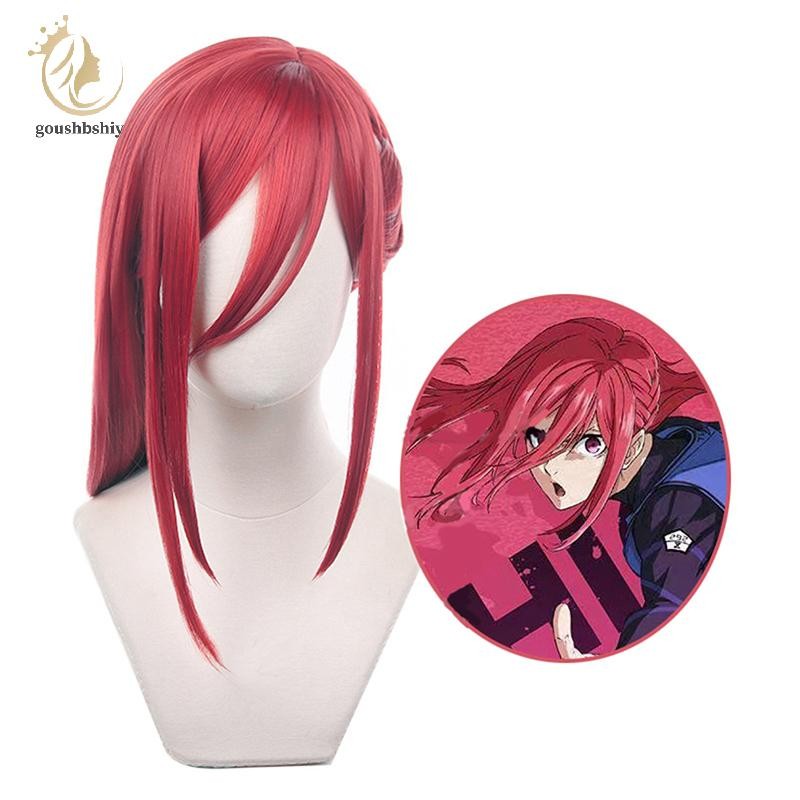 [GOY] Anime Blue Lock Hyoma Chigiri คอสเพลย์วิกผมผมสีแดงวิกผมทนความร้อน TH