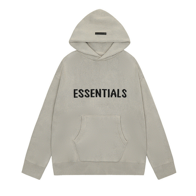 FOG Double Line ESSENTIALS Hooded Sweater Autumn Winter Couple High Street Knitted Sweater Men and W