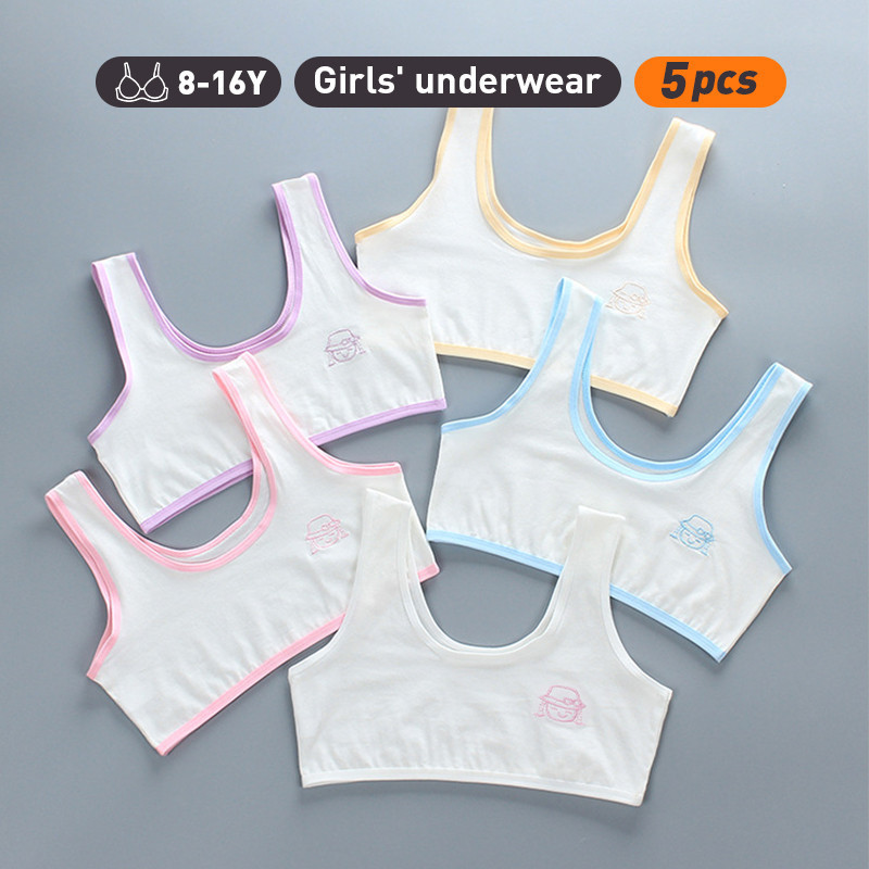 【จัดส่งเร็ว 】5 ชิ้น Innerwear สําหรับสาววัยรุ่นชุดชั้นในผ้าฝ้าย 100% 8-16 ปี One Size ราคา ถูกที่สุด ดีลบีเคเค แกลเลอรีภาพที่ 2