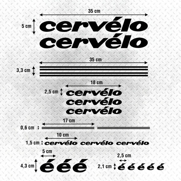 Cervelo Bicycle Sticker Pack - สติ๊กเกอร์รูปลอกจักรยานวัสดุกันน้ํา