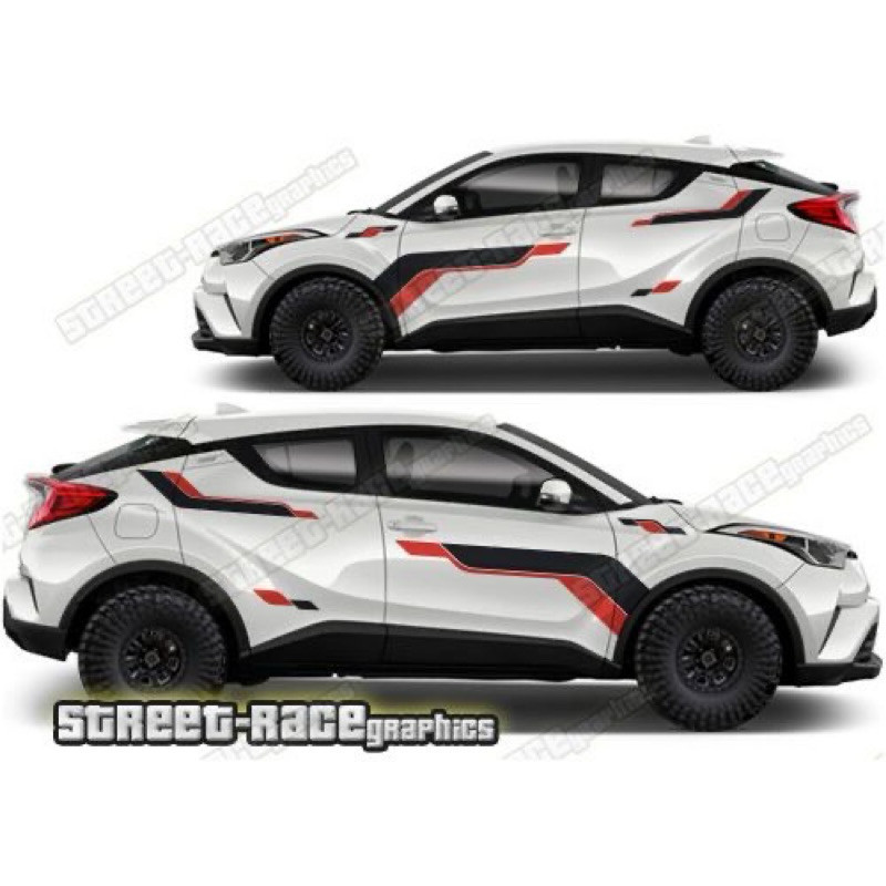 K686 99 Universal Car Body Stripes X 2 ด้านไวนิล Decal สติกเกอร์