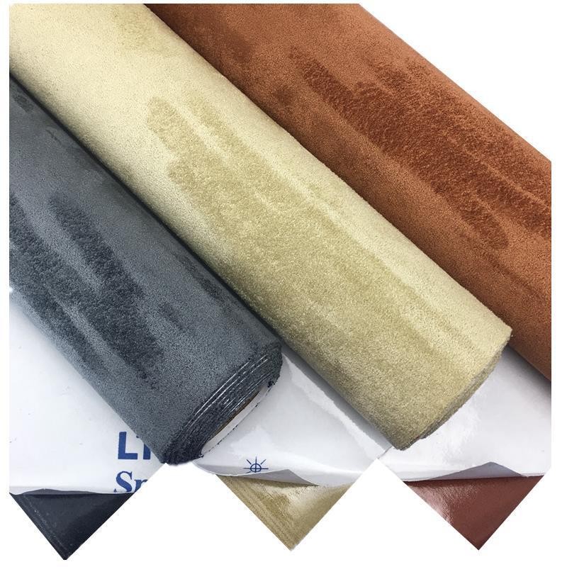 140*100CM กาวติดหลัง พลิกตุ๊กตา Suede บรรจุภัณฑ์ตกแต่งเฟอร์นิเจอร์ภายในรถยนต์ สติ๊กเกอร์สักหลาด