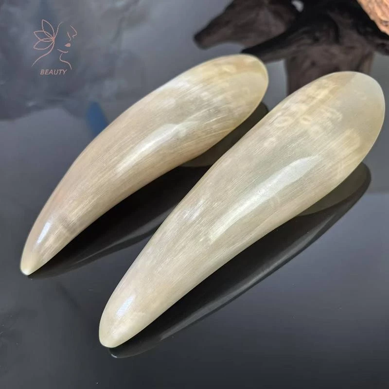 [maybeauty] 1PC ธรรมชาติ Buffalo Horn ความเครียด Guasha นวดเครื่องมือฝังเข็ม SPA Gua Sha นวดขูด Board {TH}