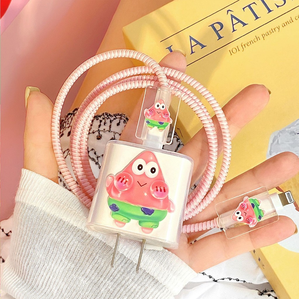 น่ารัก Patrick Star Charger Protector สําหรับ VIVO 18W V1820L0E0 VIVO Y22S Charger case 33W 80W ชาร์