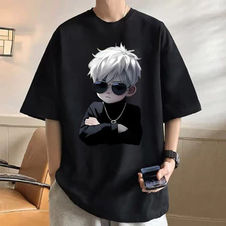 เสื้อยืดผู้ชาย สกรีนลายการ์ตูนแฟชั่นสุดเท่ คอกลม-แขนสั้น oversize t-shirt เสื้อยืดสตรีทแฟชั่นสุดฮิต เสื้อยืดผู้ชายคนอ้วน