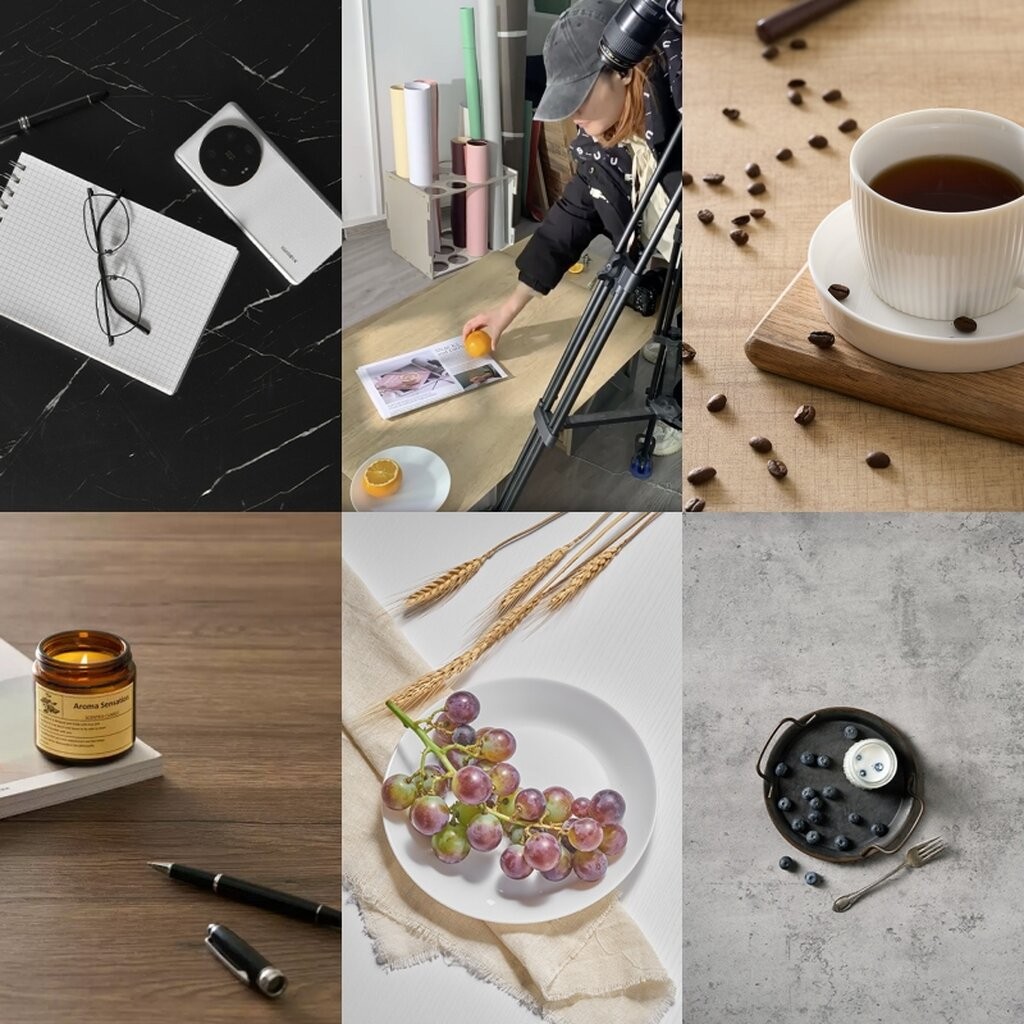 ฉากถ่ายรูปสินค้า ฉากรีวิวสินค้า ฉากPVCพื้นผิวเสมือนจริง ขนาดใหญ่ 90x60cm 120x90cm PVC Texture Backgr