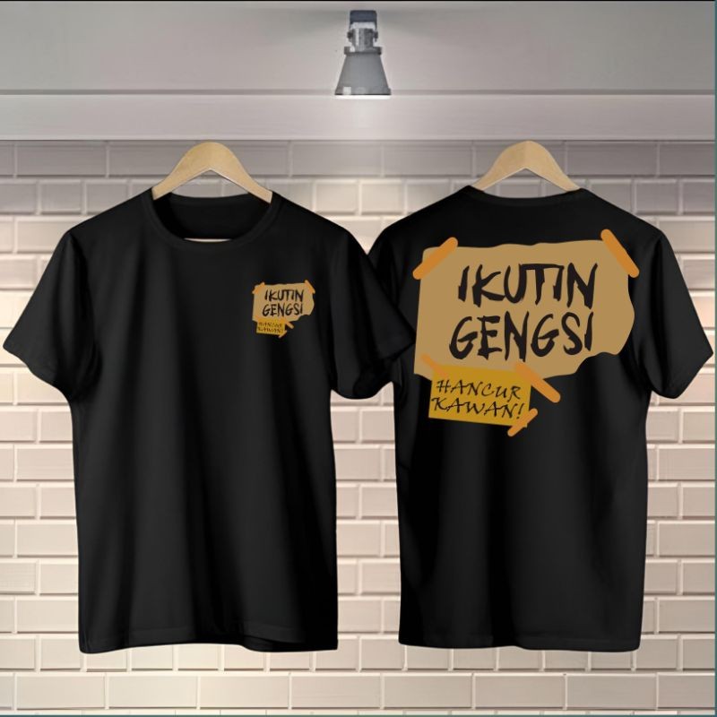 เสื้อยืด Distro, Gangsi Words, เสื้อยืดผู้ชายและผู้หญิง Unisex