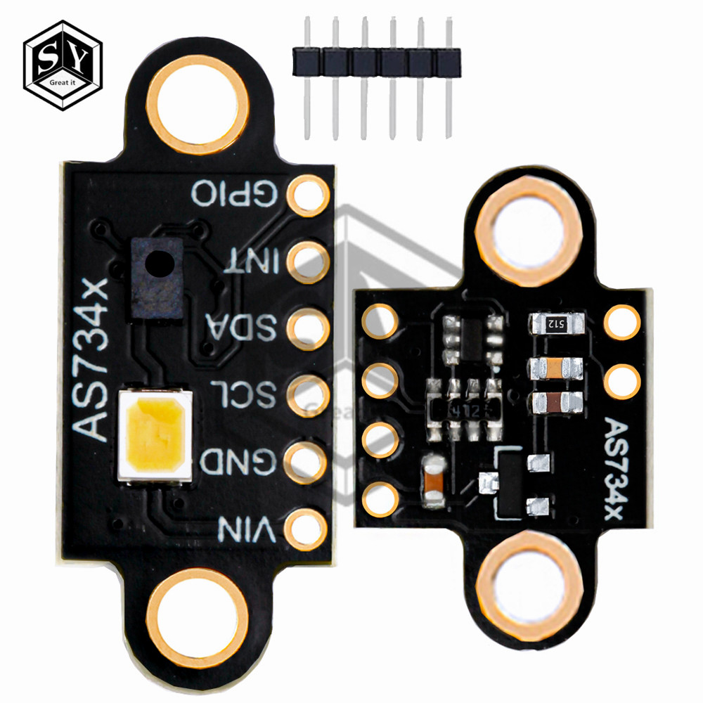 Visible Spectral AS7341 AS734x เซ็นเซอร์โมดูลอุณหภูมิสี illuminance ความแม่นยําสูงการตรวจจับสีสําหรั