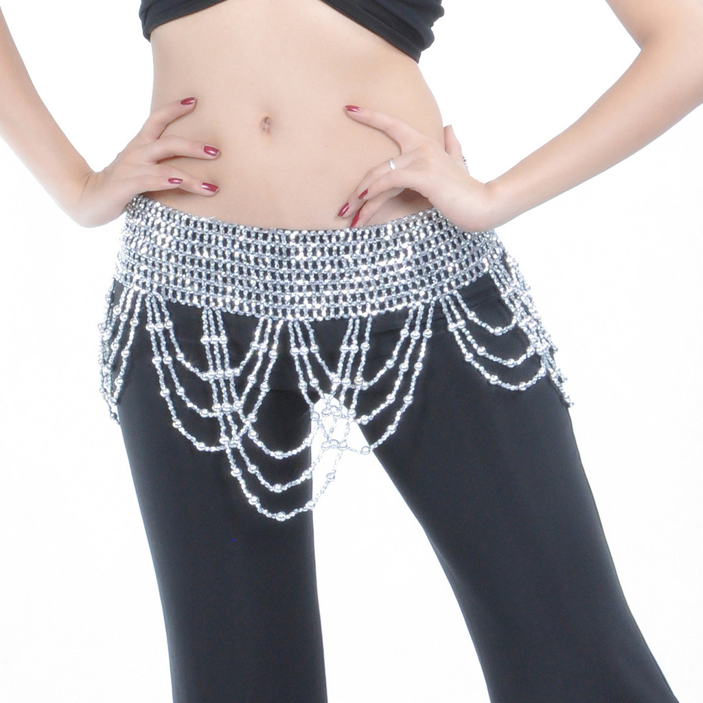 Dancer รอบลูกปัด Big Wave เอว CHAIN Belly Dance เครื่องประดับ Belly Dance Performance เอว CHAIN Prac