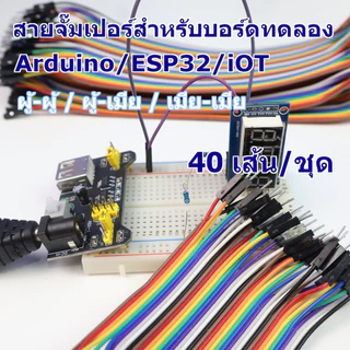 สายจั๊มเปอร์ สายไฟ Dupont 40 เส้น ยาว 10-40cm (ผู้-ผู้/ผู้-เมีย/เมีย-เมีย)