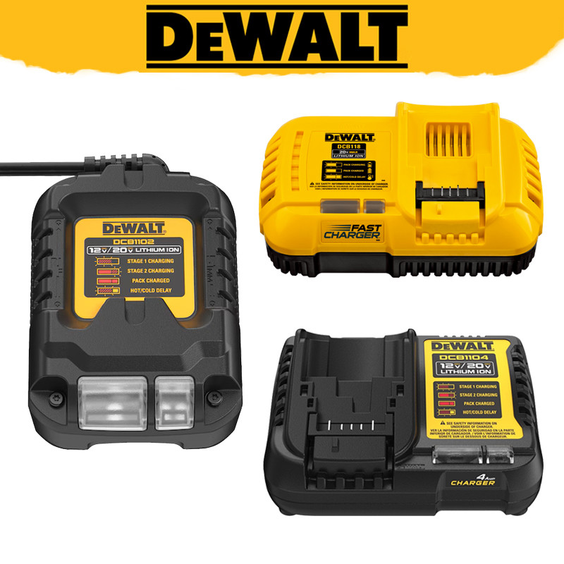 Dewalt Original Charger DCB118 DCB1104 DCB1102 แบตเตอรี่ลิเธียม Charger Fast Charging Input แรงดันไฟ