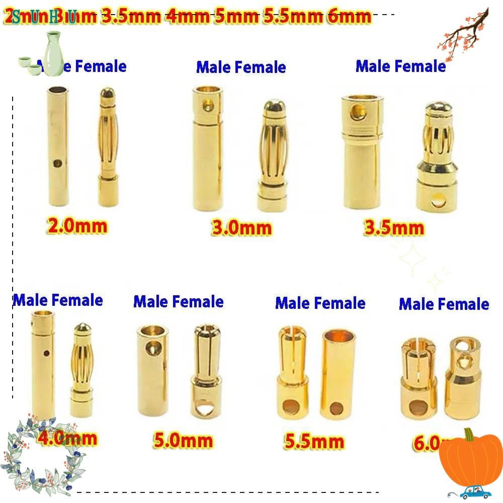 ซูฮู แบตเตอรี่ทอง-ชุบกระสุนกล้วยเสียบ,5มิลลิเมตร5.5มิลลิเมตร6มิลลิเมตรที่มีคุณภาพสูงกล้วยชายหญิงเชื่อมต่อ,ทําเอง อาร์ซี อะไหล่แบตเตอรี่2มิลลิเมตร3มิลลิเมตร3.5มิลลิเมตร4มิลลิเมตรกระสุนกล้วยเชื่อมต่อป