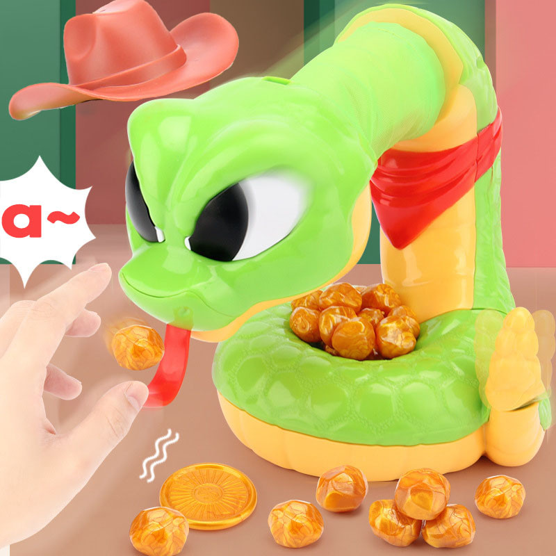 Snake Prank เกมส์งูหวงไข่ทอง งูหวงไข่ หางสั่นได้ ระวังงูฉก ของเล่นคลายการบีบอัดที่สนุกสนาน