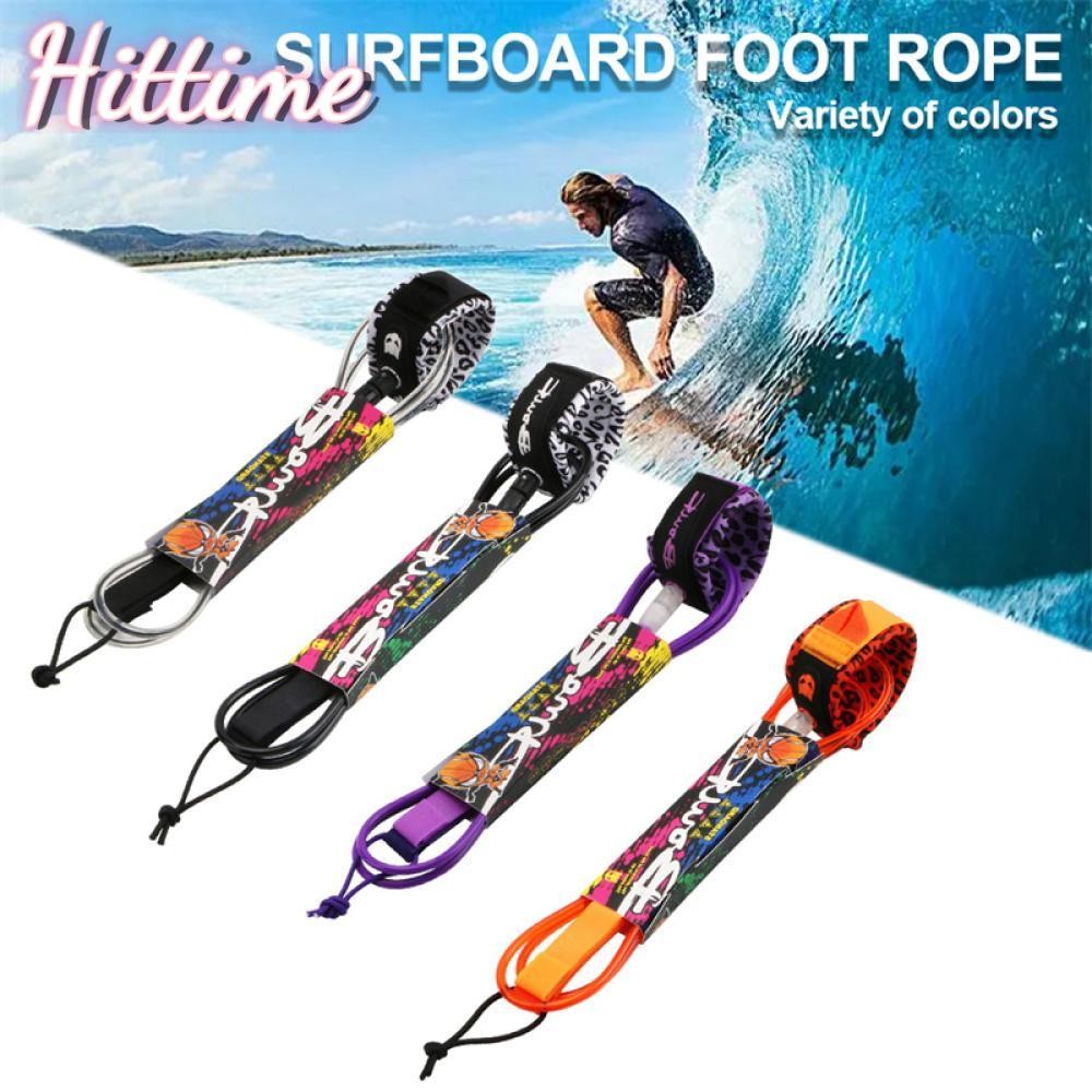 Hittime 6-12ft Surf ขาเชือกกระดานโต้คลื่น Leash 7 มม.TPU Inflatable Paddle Board Longboard SUP เชือกเท้า A7B7