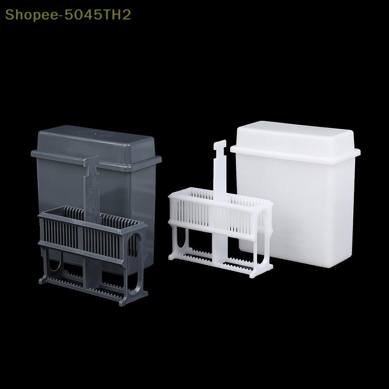 Jan 24 Slots Staining Jar Rack สําหรับกล้องจุลทรรศน์สไลด์,Slides Staining Rack ชุดจาน (th)