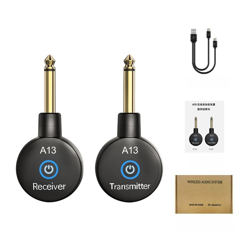 Generous Range 100 ฟุต 2 4GHz ระบบส่งเสียงกีตาร์ไร้สาย