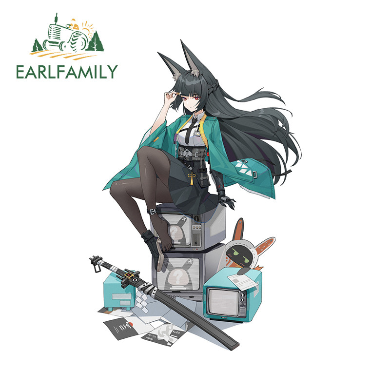 EARLFAMILY Zenless Zone Zero Hoshimi Miyabi สติกเกอร์รถ Occlusion Scratch Caravan กระจก Decal บุคลิกภาพกันน้ํารถสินค้า