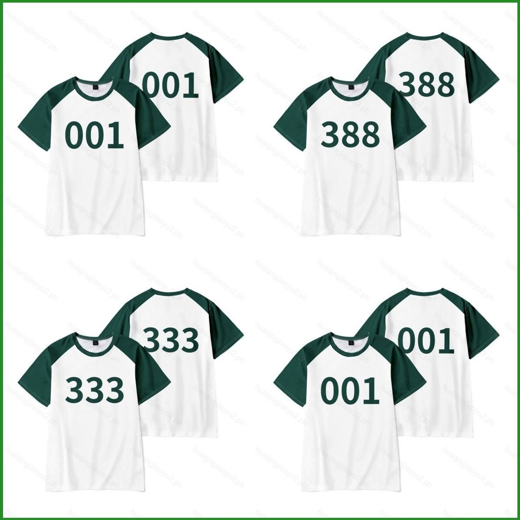 Niko Squid Game Season 2 หมายเลข 388 001 333 เสื้อยืดฤดูร้อน Anime Short Sleeve Top