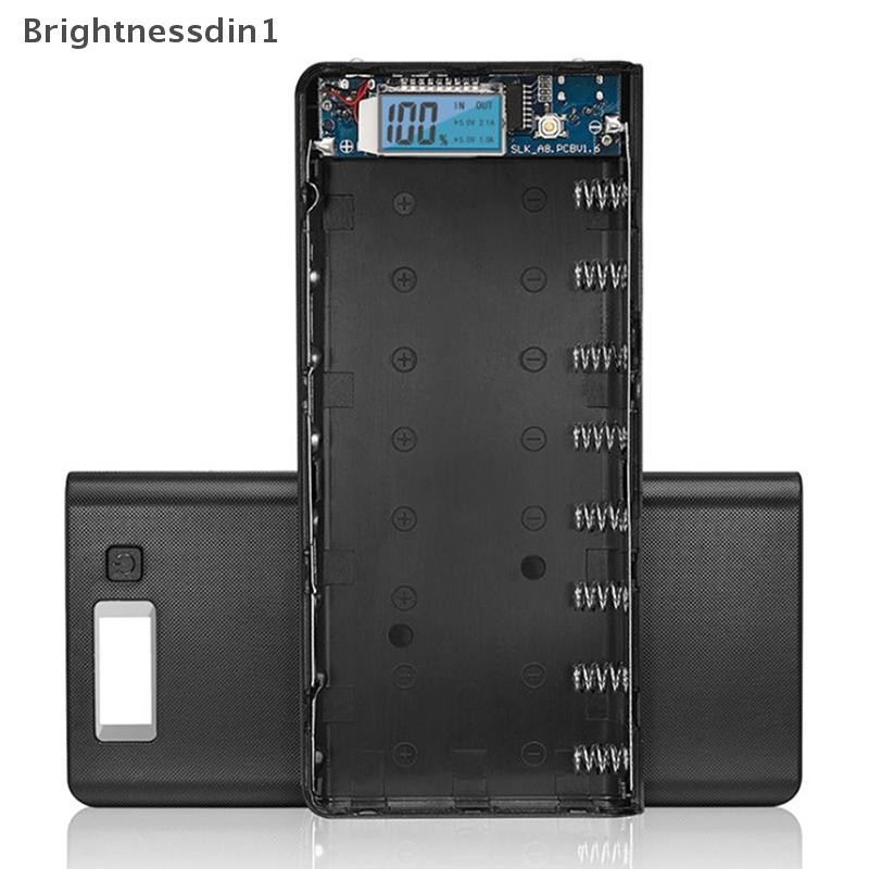 [Brightnessdin1] 8x18650 ไฟฉาย USB คู่ที่ใส่กล่องชาร์จแบตเตอรี่ DIY Case Boutique