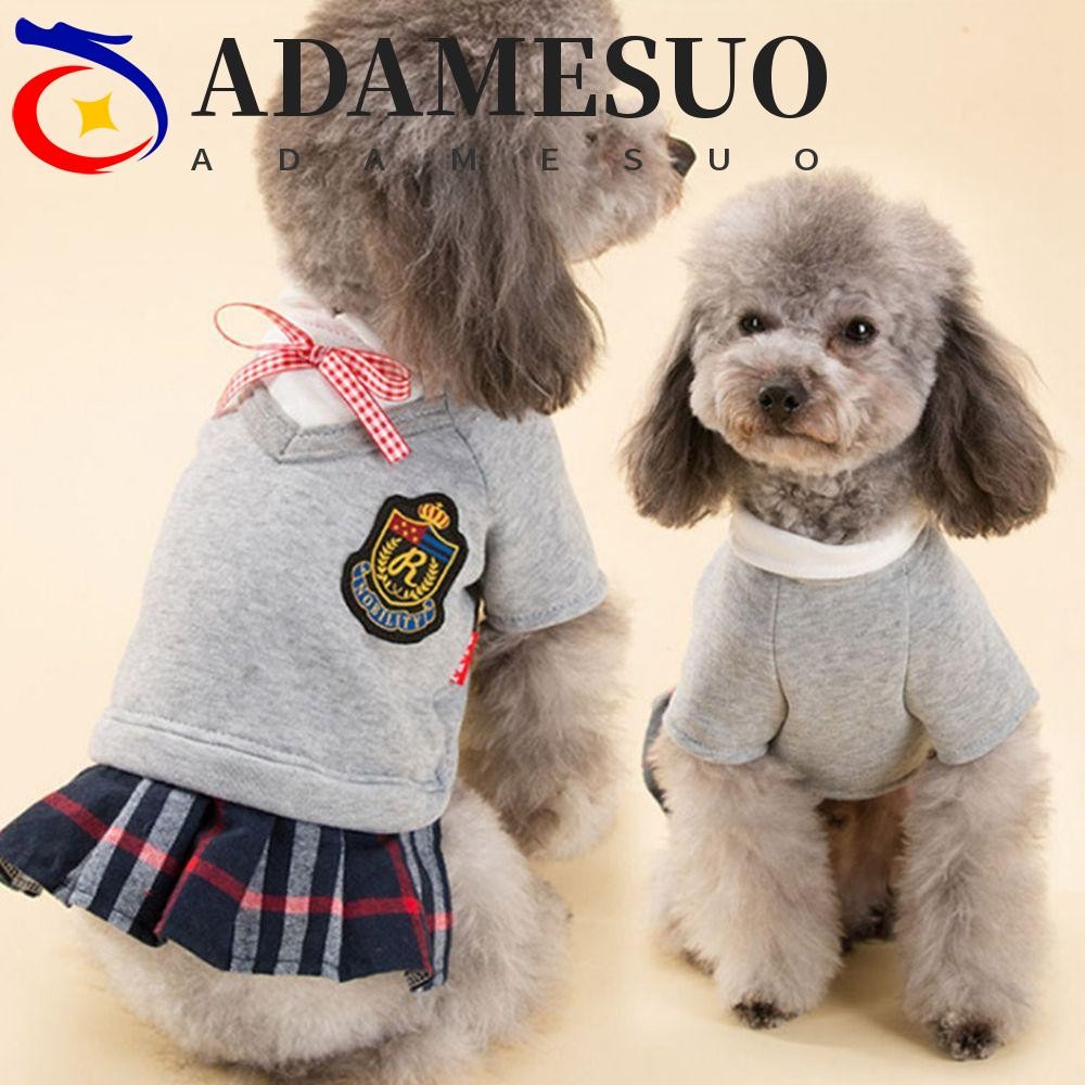 อดัมซูโอะ สุนัข ชุดคู่ น่ารัก อุปกรณ์สัตว์เลี้ยง เสื้อ ลูกสุนัข