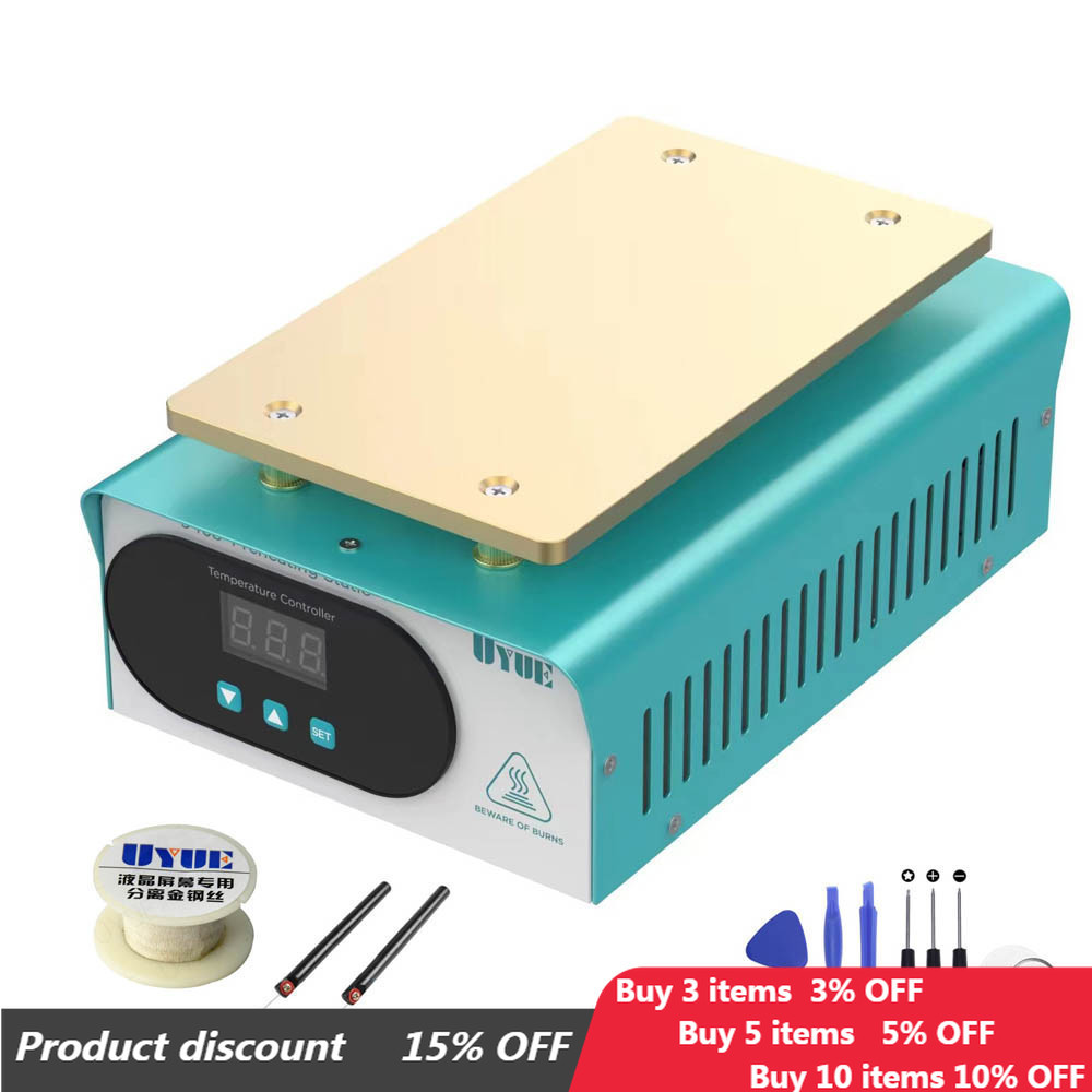 Uyue 946S preheating station 220/110V 400W 140X200 มม.LCD Digital screen Platform แผ่นทําความร้อนสําหรับโทรศัพท์ซ่อมหน้าจอแยก