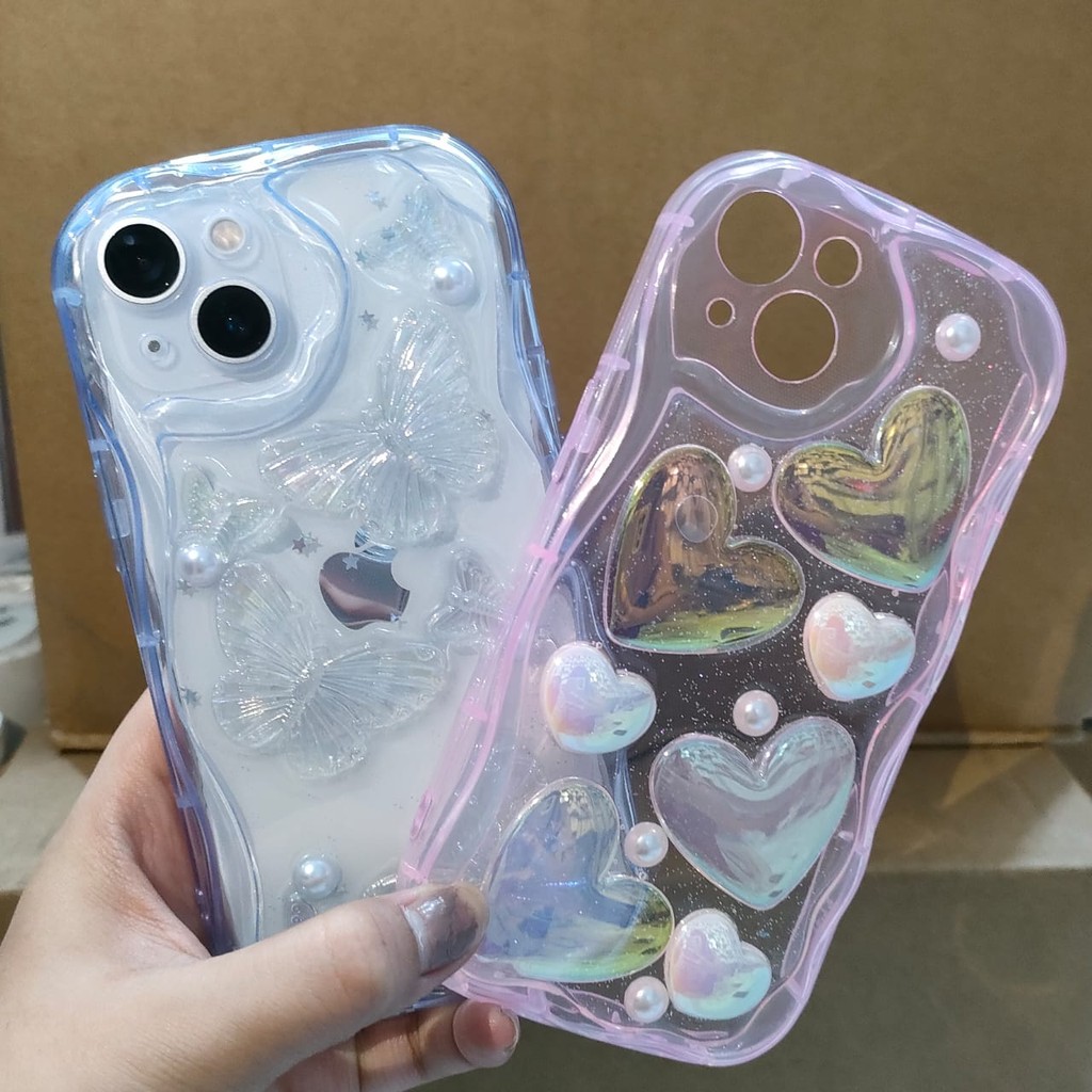 YKCS 0604 3D LOVE BUTTERFLY OPPO A3X A3 A5i A60 A52 A92 A78 4G F11 A55 A5 2020 A9 2020 A1K A7 A5S A1