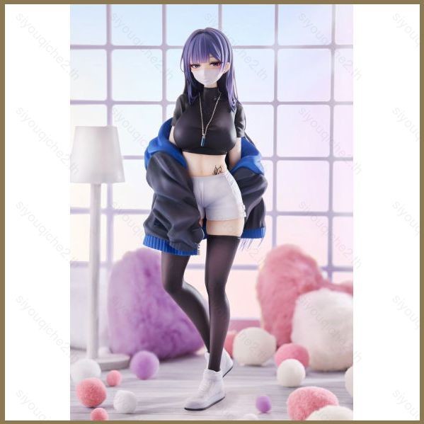 Sy Masked Girl - Yuna Action Figure ผ้าไหมสีดําผมยาวอะนิเมะตุ๊กตาของเล่นสําหรับของขวัญเด็กคอลเลกชัน 