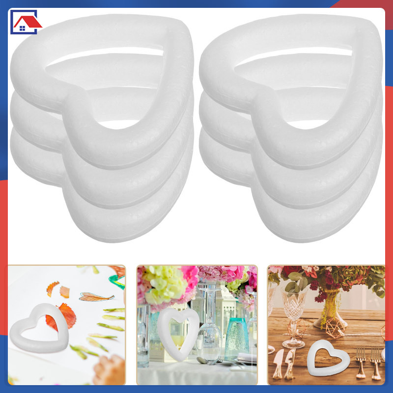 [พร้อมสต็อก] 10ชิ้นโฟมพวงหรีดรูปแบบรูปหัวใจโฟมพวงหรีดหัวใจพวงหรีดโฟมพวงหรีดอุปกรณ์ ทําเอง