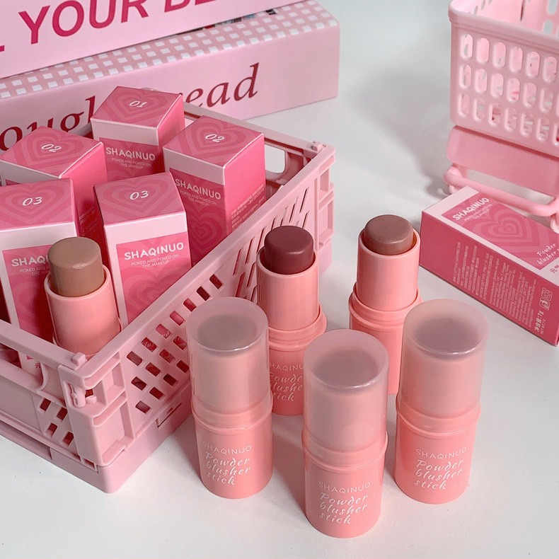 shiny girl: บลัชออนเนื้อครีม เนื้อแมตต์ นุ่ม ชุ่มชื้น เรียบเนียน เป็นธรรมชาติ กันน้ํา ปรับสีผิวให้กระจ่างใส C0123