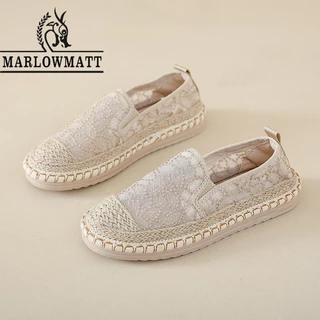 Marlowmatt Ladies Lazy Shoes Cover Foot Lace Upper Lightweight Breathable