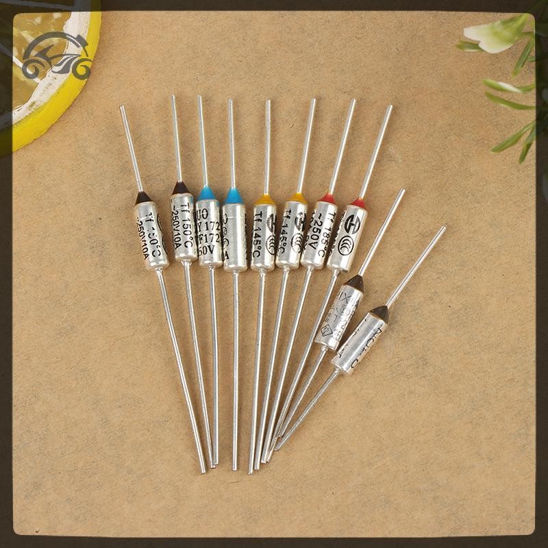 [8c11] 10 ฟิวส์ความร้อนโลหะ 10A 15A 250V อุณหภูมิ 142° 150° 172° 185° 216° สําหรับหม้อหุงข้าว (8C)