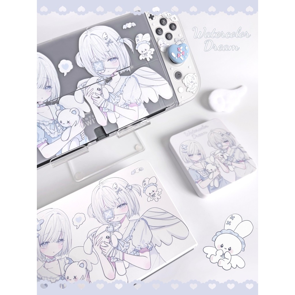 Original Aqua Dreamland switch Protective Case Two-Dimensional Handle Case oled Hard Case Storage Bag