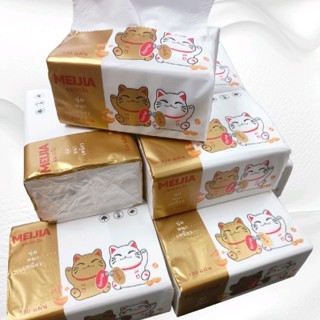 กระดาษทิชชูแมวกวักงานหนา 4 ชั้น 330 แผ่น กระดาษทิชชูแมวงานหน…