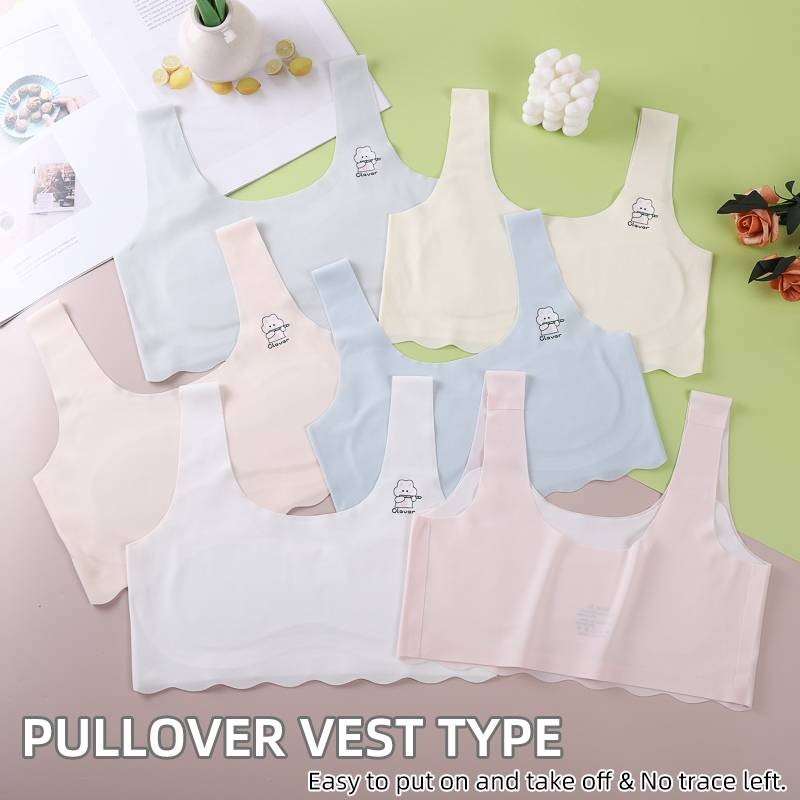 [Y D]🔥พร้อมส่ง🔥เสื้อชั้นในเด็กผู้หญิง  ผ้าไหมน้ำแข็ง ไร้ตะเข็บ ระบายอากาศได้ดี #302