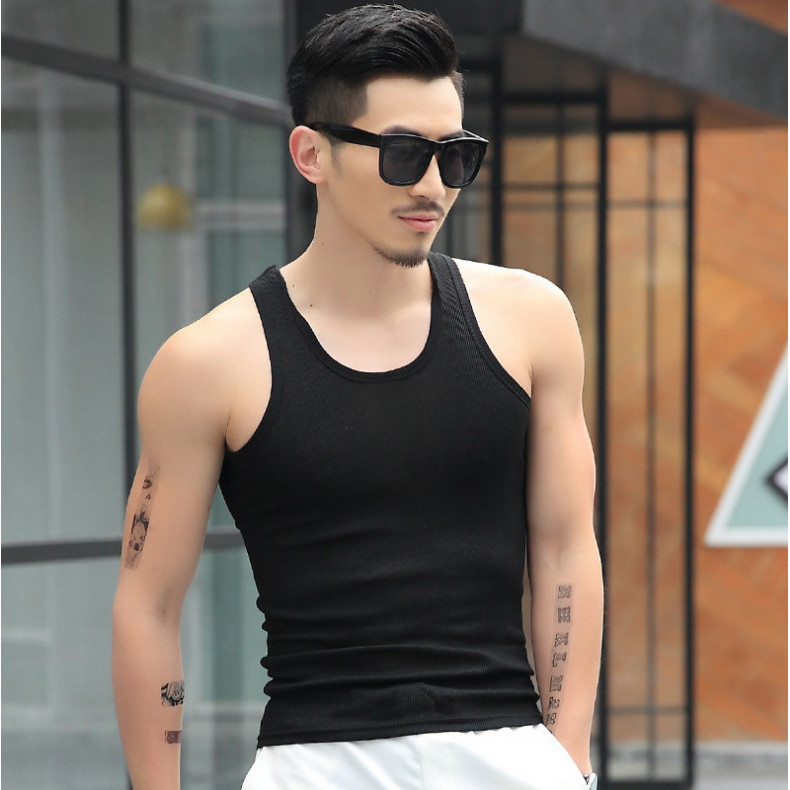 เสื้อกั๊กออกกำลังกายสำหรับผู้ชาย ระบายอากาศได้ดี ยืดหยุ่น สไตล์รัดรูป มีให้เลือกหลายสี
