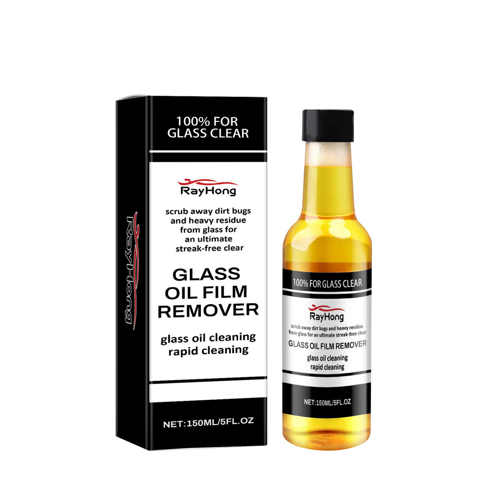 ※ Rayhong Glass Oil Film Remover กระจกรถยนต์ Hydrophobic Deep Cleaning Oil Film Anti-Fog Remover-ccj